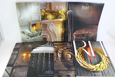 Restoration Hardware RH Design Sourcebook catalogs 2014  & Holiday 16 - Lot Of 7