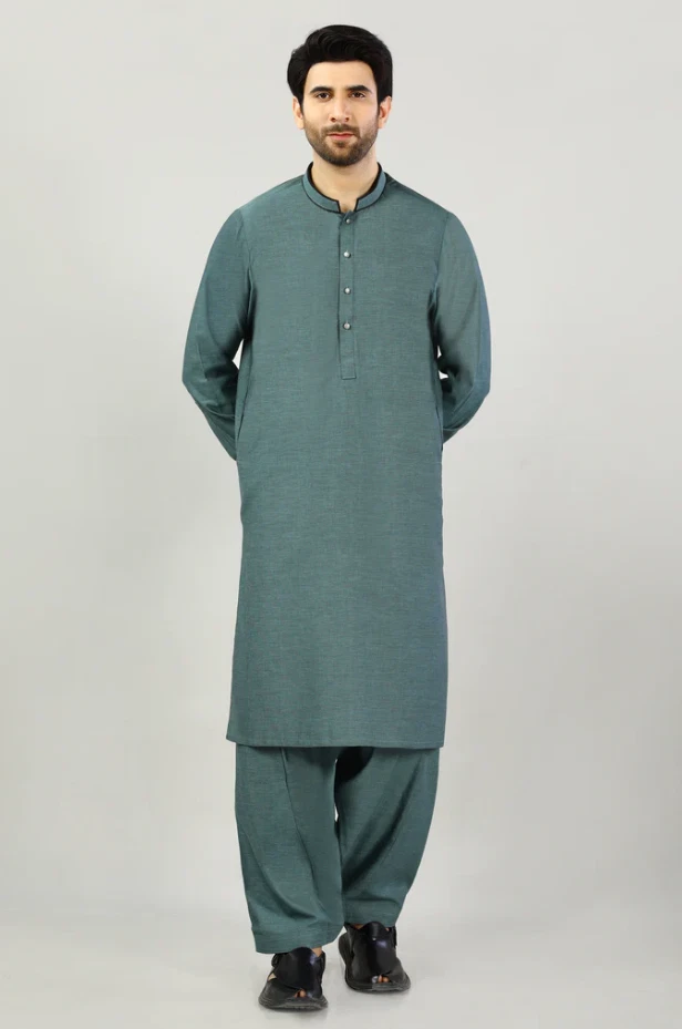 Green salwar kameez best sale men