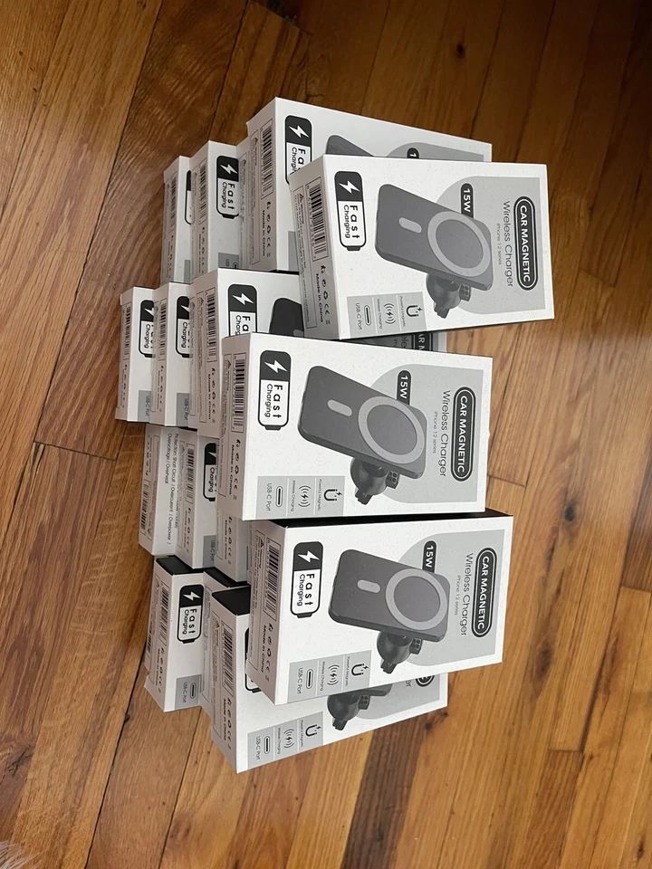 Lote por atacado de 20 carregador sem fio MagSafe e suporte de carro para iPhone - Imagem 3 de 4