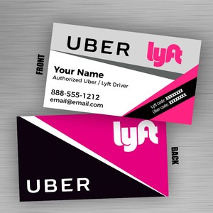 1000 custom lyft uber authorized driver business cards double business cards double sided
