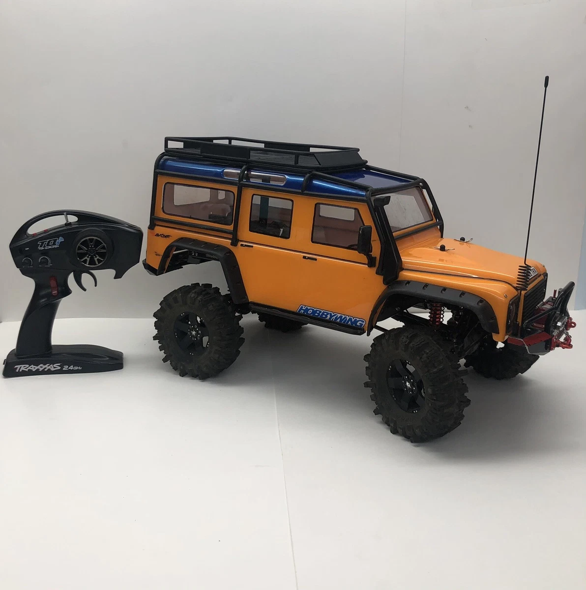 Traxxas TRX-4 Land Rover Defender 1/10 4x4 Crawler RTR, Orange With Upgrades