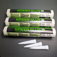 3x Green Glue Noiseproofing Compound 28oz Caulk Tubes w/ Applicators - St Gobain