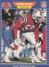 FREE SHIPPING-MINT-1989 Pro Set Larry McGrew #254 PATRIOTS PLUS BONUS CARDS