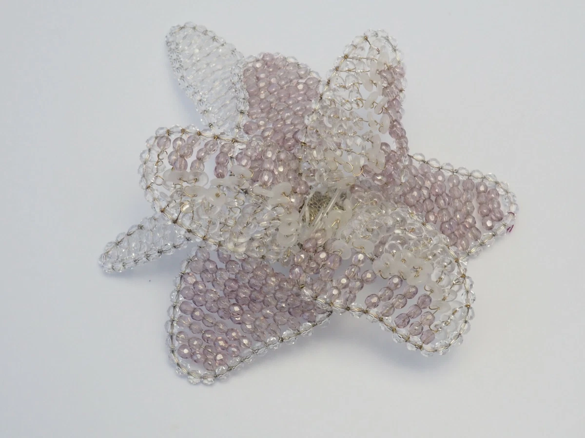 Broche De Amapola Rosa Hecho A Mano, Broche De Flor Con Cuentas, Regalo Para Ella - España