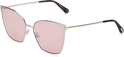 TOM FORD Helena FT653 16 Silver Metal Women Pink Lens 