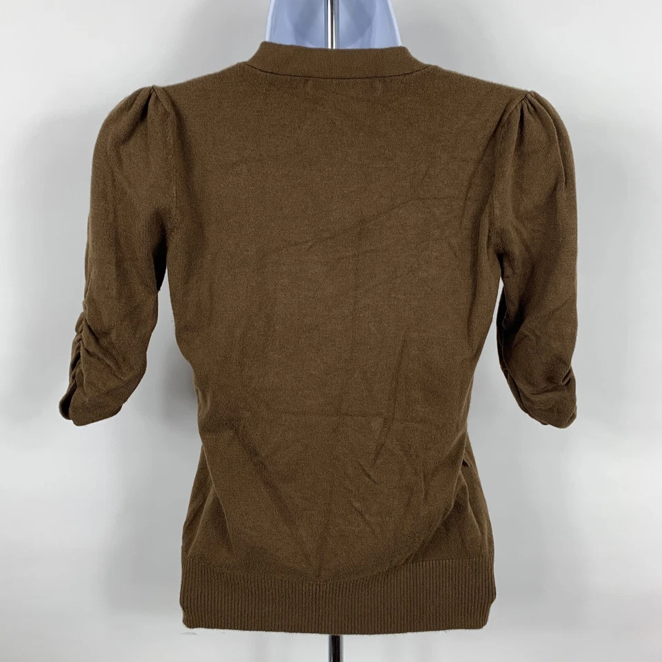 INC International Concepts Shirt Small Short Sleeve Chiffon Ruffle Layered Look - Image 3 of 4