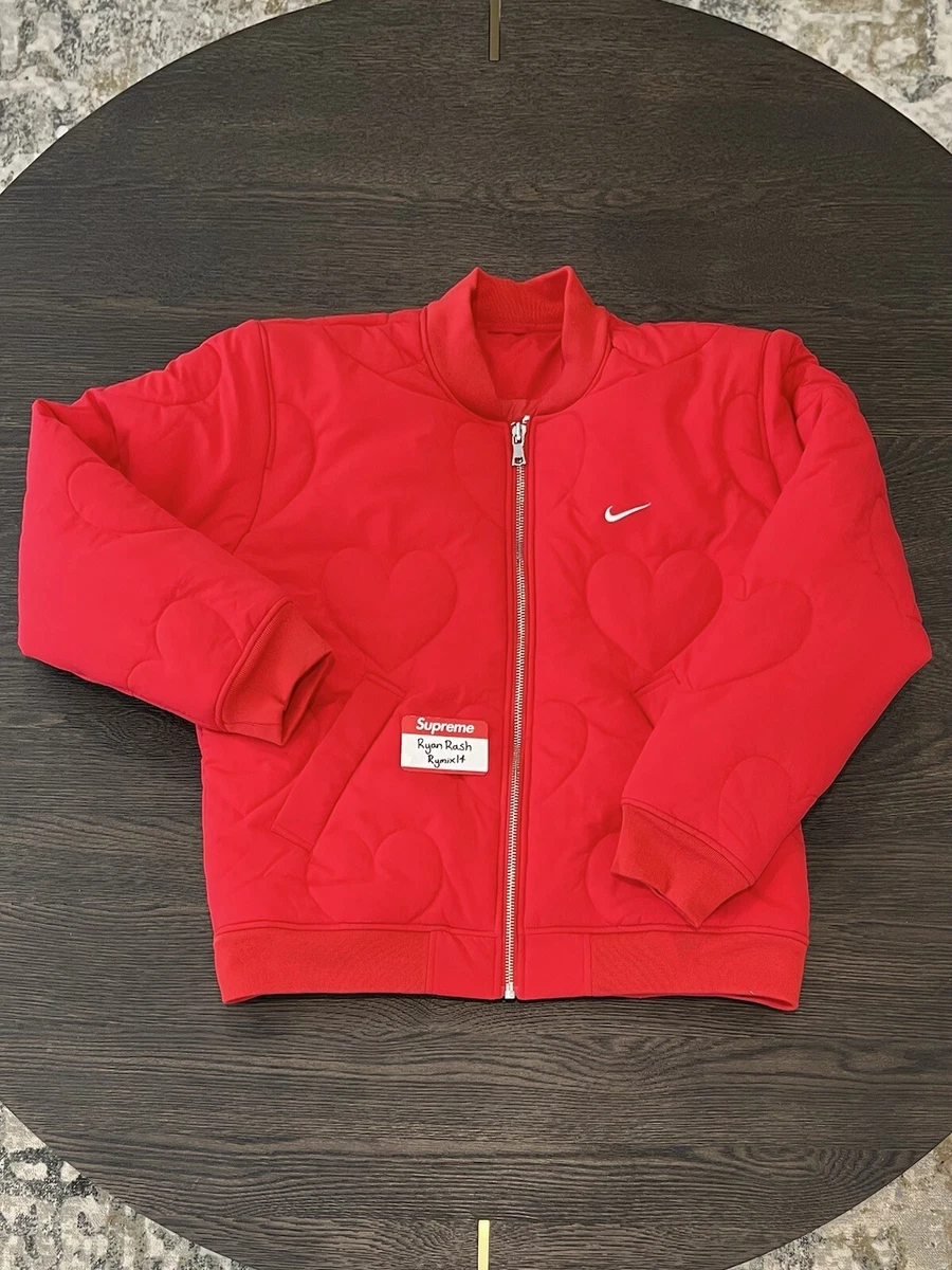 F&F Nike Drake CLB Certified Lover Boy Nocta Puffer Heart Bomber Jacket  Red XL