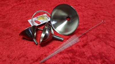  Trichter  Mini  4 Varianten Edelstahl Einfüll-Trichter Flaschen-Trichter 