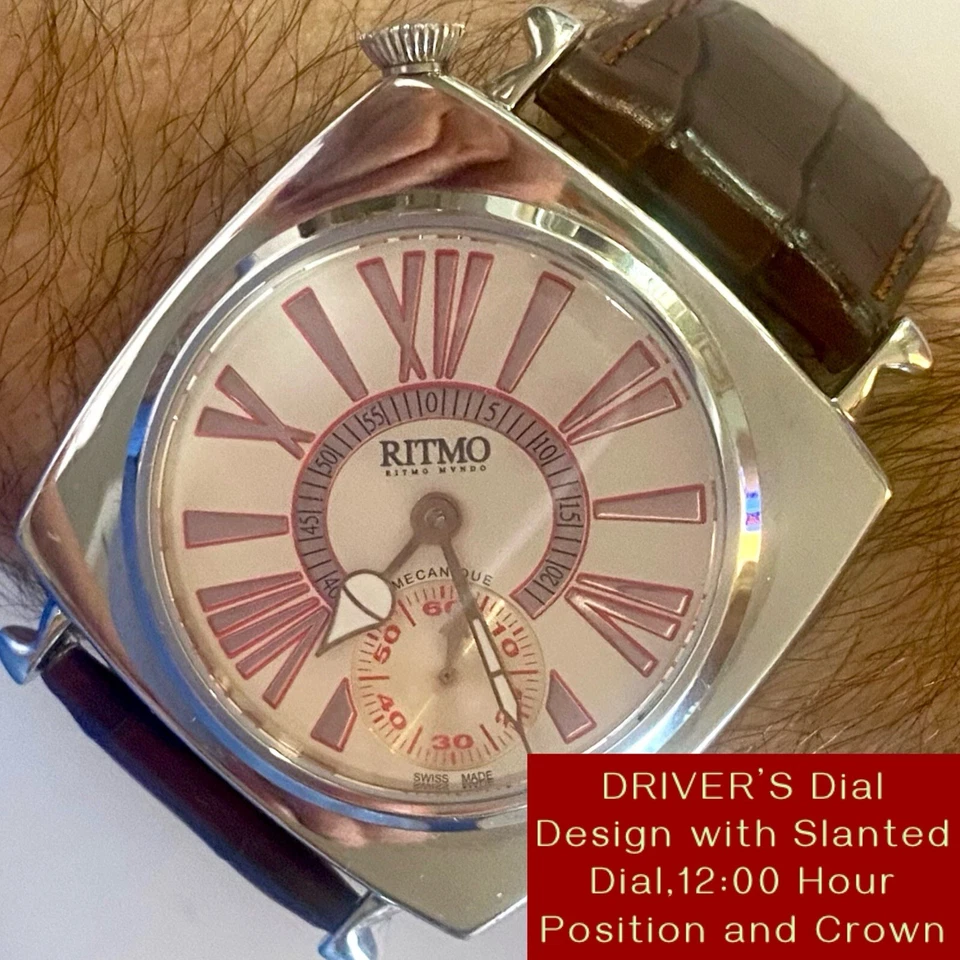 47mm Swiss Made UNITAS Mechanical | DRIVER’S Dial | RITMO MVNDO (Mundo) Watch