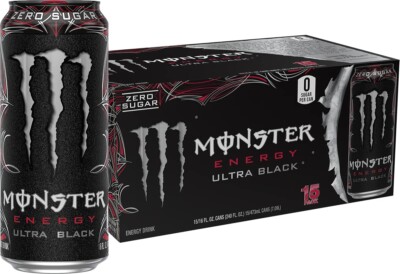 Monster Energy Ultra, Sugar Free Energy Drink, 16Ounce,Pack of 15, Select Flavor