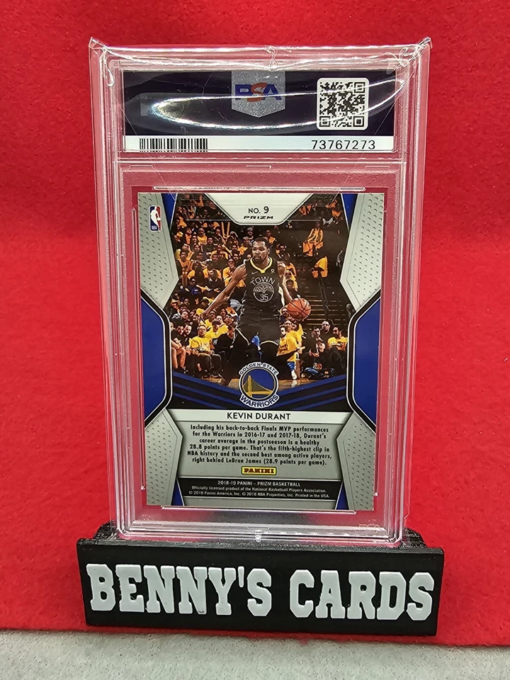 2018-19 Panini Prizm Basketball Dominance Green Prizm PSA Gem MT 10 Kevin Durant - Image 2 of 2