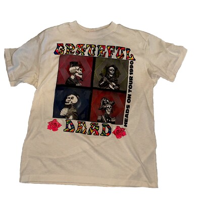 Grateful Dead Shirt T Shirt Vintage 1990 Summer Tour Heads