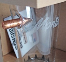 BenShot Copper Bullet Encased in 16 Oz Beer Glass Montana Souvenir USA Made