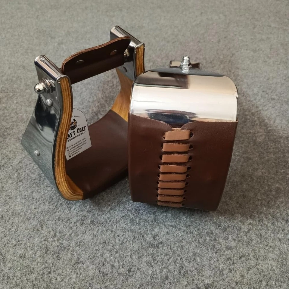 Деревянные широкие западные стальные хомуты 4,0 дюйма деревянные хомуты для седла колокола - Изображение 3 из 4