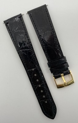 Authentic New Omega 20mm x 16mm Black Crocodile Watch Strap Band CRST2016N OEM