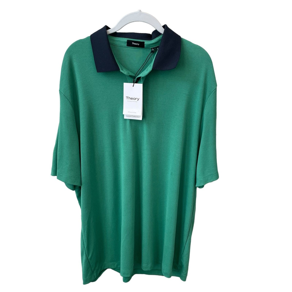 Tシャツ・カットソー Theory SS25 kayser polo s.anemon (O0199504 100) THEORY Men's XXL Kayser Anemone Milano Short Sleeve Polo