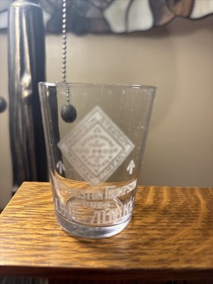Thompson Straight Whiskey Company Etched Shot Glass Louisville Kentucky