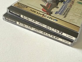 Sega Saturn Thunder Force Gold Pack 1 & 2 Set with Obi Postcard Used