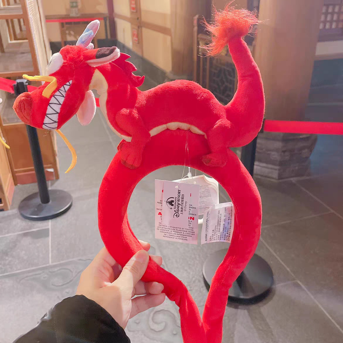 Disney parks authentic New Year Mulan Mushu Dragon Ear Headband Disneyland