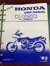 OEM 1983 HONDA CX650 TURBO SHOP MANUAL  with BINDER - 61ME700  NICE!!