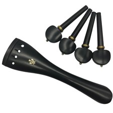 1 set of 4/4 Cello ebony wood parts fittings tailpiece tuning pegs Accessories