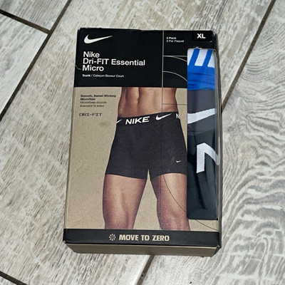Nike Dri-FIT Essential Micro Moisture-Wicking Stretch Trunks 3-Pack XL BRAND NEW