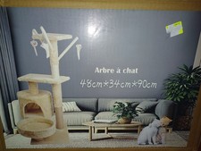 Tiragraffi Albero per Gatti 59 cm con Posatoio Grande Graffiatoio per Gatti 48 c