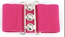 Cinturón de cintura elástico con cierre retro plateado elástico Hot Pink Dancing Days vintage