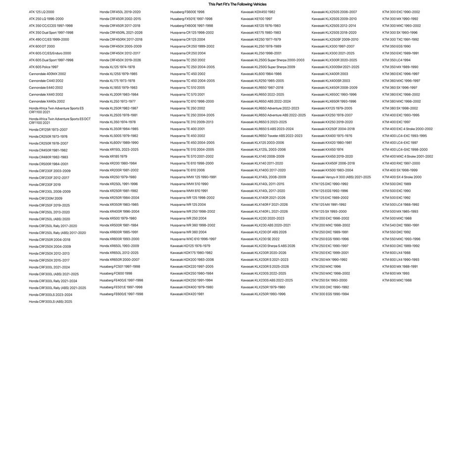 Manillar Mika Metals 7/8" sin almohadilla de barra CR curva baja negro para Suzuki RS250 Foto 2 de 3