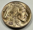 1938-D Buffalo Nickel UNC BU LUSTER FULL HORN 5c Five Cents Denver US Coin