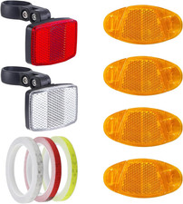 9 Pz Bicicletta Catarifrangente Forcella Catadiottro, Set Di Riflettori per Ragg