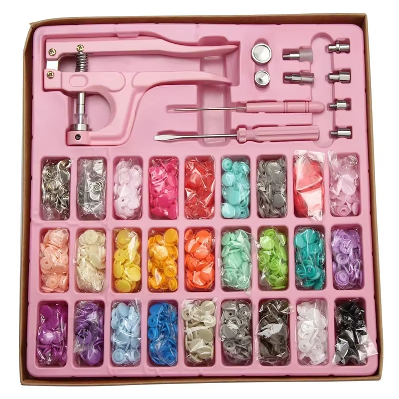 Colors Multifunction Snaps and 3 Kinds Replace Snap Pliers Set, 270Pcs