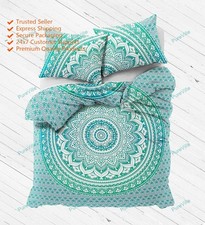 Bedding Set Quilt Duvet Cover Hippie Gypsy Indian Ethnic Floral Bed Cover