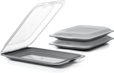 TATAY Cold Meat Containers Set of 3 Stackable BPA-Free Microwave Freezer Safe