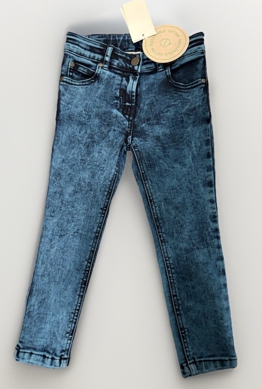 NWT Stella McCartney kids' blue acid wash stretchy skinny denim jeans,  Size 4