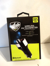Auto Drive Wireless Bluetooth FM Transmitter Dual USB-A Car Charger VM-203
