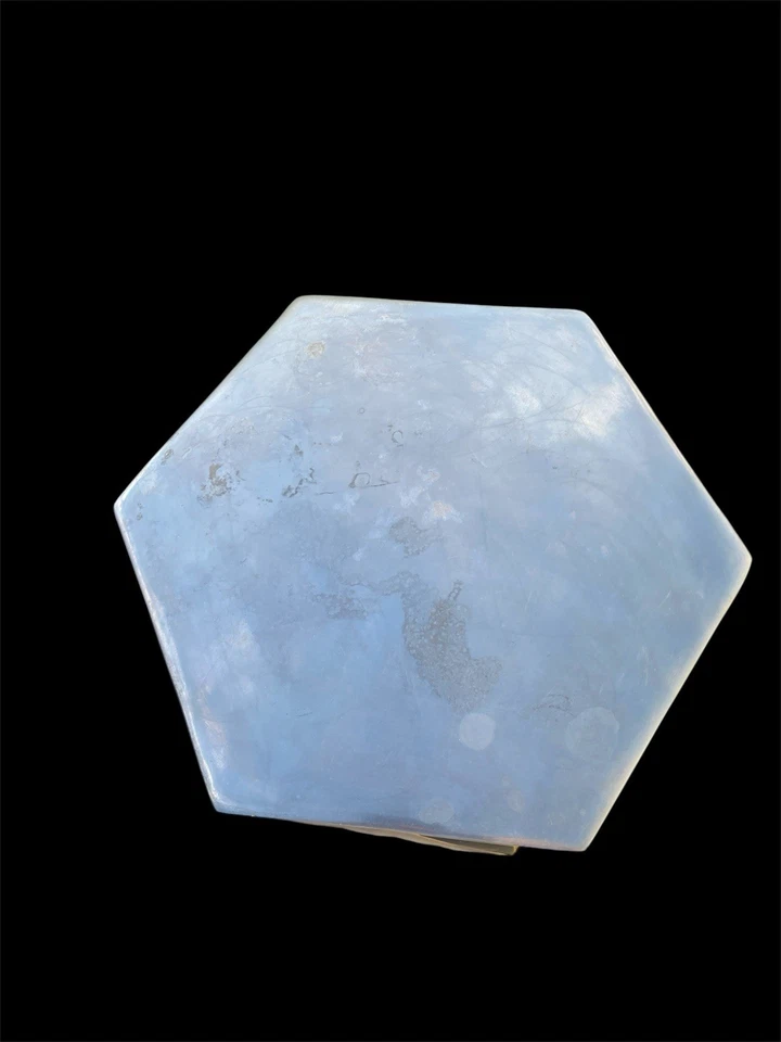 ~RARE~ West Elm Faceted Chrome Stool / Side End Table 19” X 15.5” FREE SHIPPING - Image 3 of 4