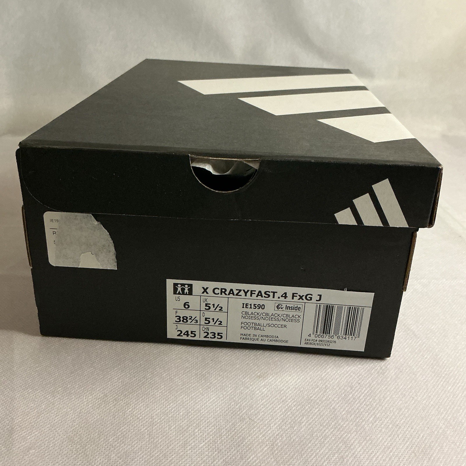 Adidas Crazyfast 4 Football Boots Mens Boys Size 5.5 UK Black New Boxed Sports image 9