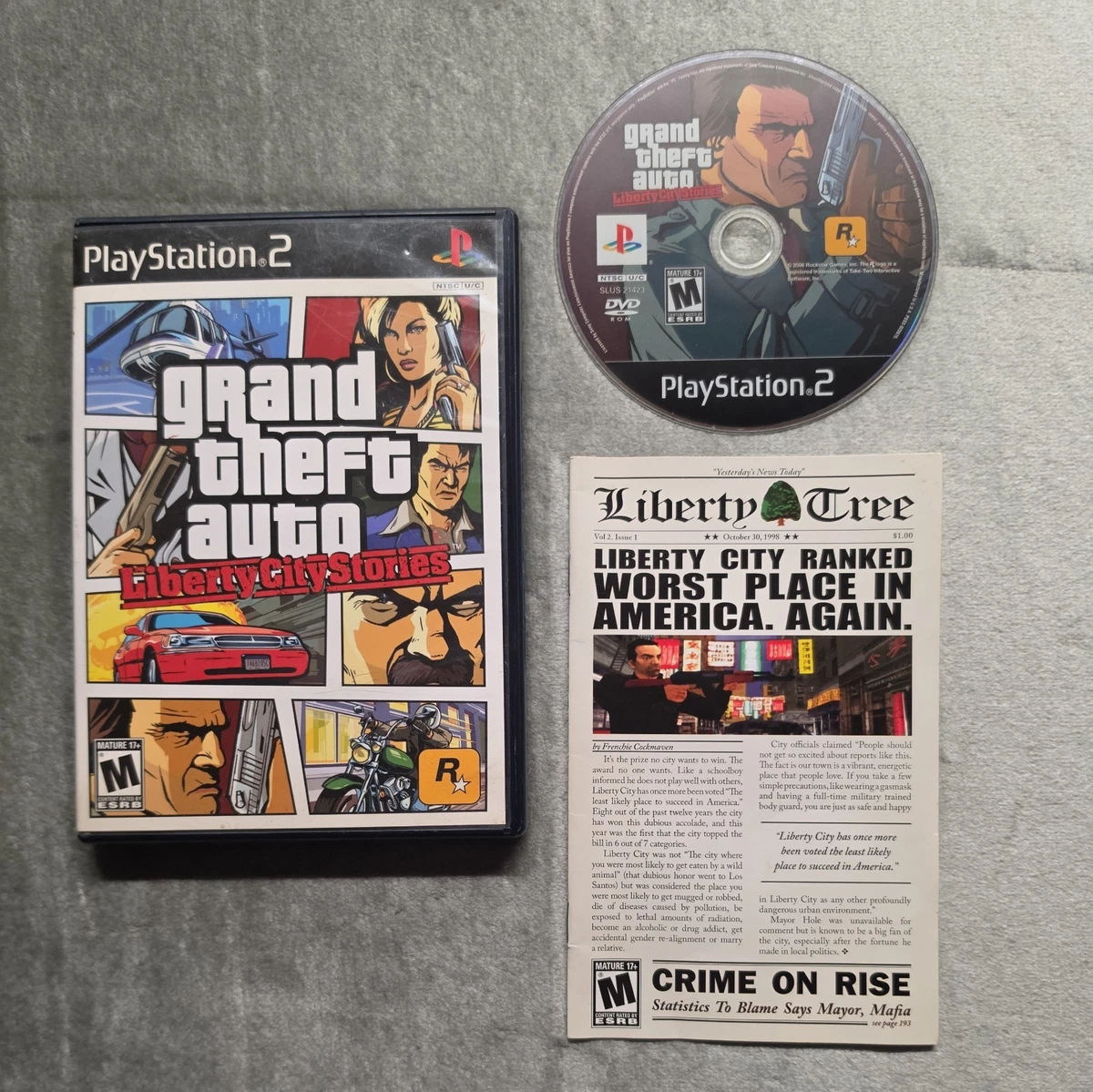 Jeu PS2 GTA Liberty City Stories - Complet (boîte, Manuel, Disque), PAL, Rockstar