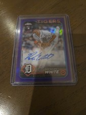 2024 Topps Chrome - Rookie Autographs Brendan White #RA-BW Purple Refractor /250