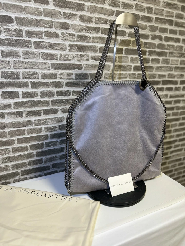 Stella mccartney falabella Leather Shoulder bag large Fold over Tote Gray 122611 - Image 4 of 4
