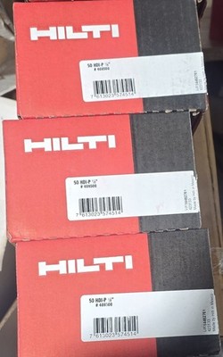3 Box of 50 Hilti 1/2'' x 1'' Drop-in Flush Anchors HDI-P #409500 