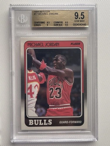 1988-89 Fleer #17 Michael Jordan Chicago Bulls - BGS GEM MINT 9.5 🔥🔥