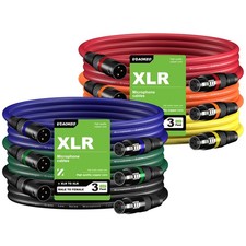 XLR Microphone Cables 3FT 6 Pack, XLR Male to Female Microphone Cable for Spe...