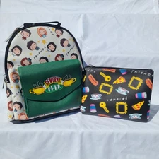 Bioworld Friends Central Perk Chibi Backpack Bag and Wristlet Pouch