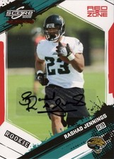 RASHAD JENNINGS: 2009 Score Inscriptions, Red Zone Autograph card - #d 04/30