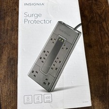 Insignia 8-Outlet Surge Protector 4' Cord 600 Joules NS-HW503 Black
