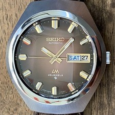 SERVICED November August 1974 Seiko LM LordMatic 5606-7360 - Chocolate Ostrich