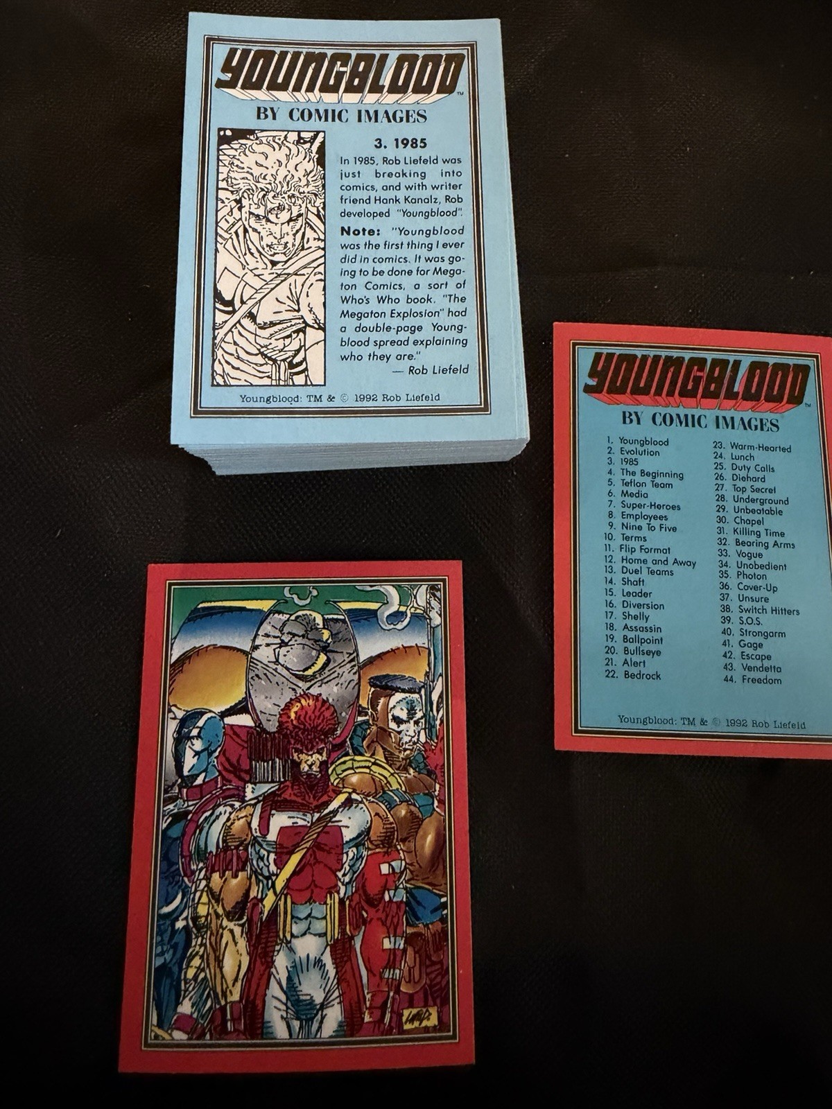 YOUNGBLOOD COMIC CARDS 1992 Comic Images 84/90 Cards NM/MT