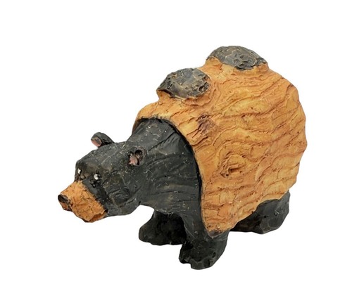 Black Bear Carved Resin Christmas Nativity Set of 8 Figures 3.5” Adler Rustic - Afbeelding 9 van 11